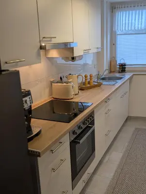 Küche/Küchenzeile in der Unterkunft Ferienlodge Ankerglück
