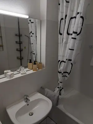 Ein Badezimmer in der Unterkunft Ferienlodge Ankerglück