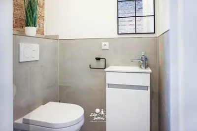 Ein Badezimmer in der Unterkunft 
