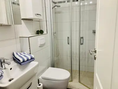Ein Badezimmer in der Unterkunft Haus Hollmann