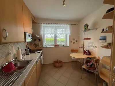 Küche/Küchenzeile in der Unterkunft Strandpalais Whg 1