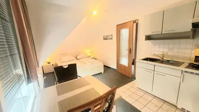 Küche/Küchenzeile in der Unterkunft Komfortable Ferienwohnung in Duhnen Cuxhaven