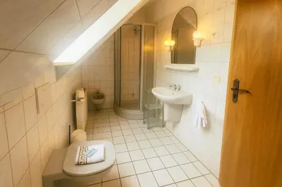 Ein Badezimmer in der Unterkunft Komfortable Ferienwohnung in Duhnen Cuxhaven