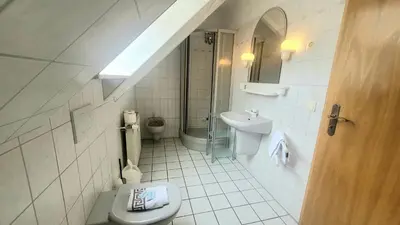 Ein Badezimmer in der Unterkunft Komfortable Ferienwohnung in Duhnen Cuxhaven
