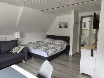 Ein Bett oder Betten in einem Zimmer der Unterkunft Relax-Belum bei Otterndorf LK Cuxhaven