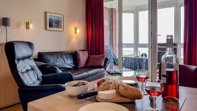 Ein Sitzbereich in der Unterkunft Haus Horizont I HZ21