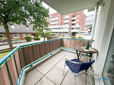 Ein Balkon oder eine Terrasse in der Unterkunft Haus Pavillon Wohnung 5