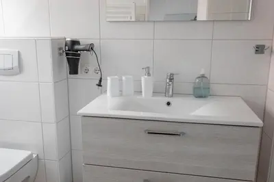Ein Badezimmer in der Unterkunft Noch ´ne Brise Wohnung 1 Trischen