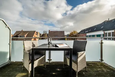 Ein Balkon oder eine Terrasse in der Unterkunft Haus Regenpfeifer Wohnung 3