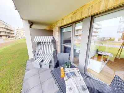 Ein Balkon oder eine Terrasse in der Unterkunft Zuhause In Duhnen - 204 Viel Watt
