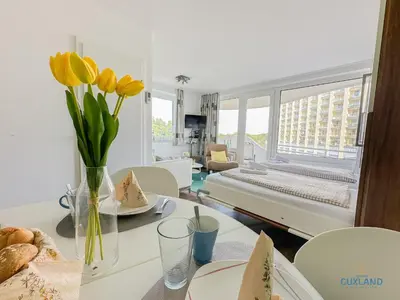 Ein Bett oder Betten in einem Zimmer der Unterkunft Watt n Blick 220