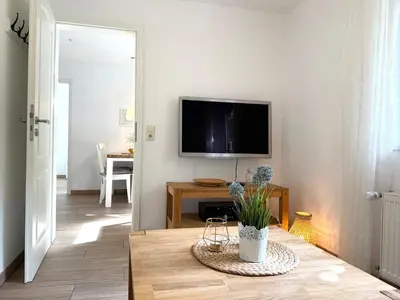 TV/Unterhaltungsangebot in der Unterkunft Haus Kirsten Duhnen FeWo 1