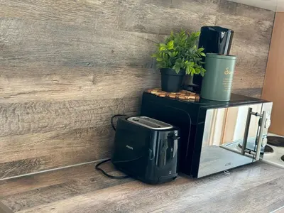 Kaffee-/Teezubehör in der Unterkunft Brunsbüttel City Apartments 1