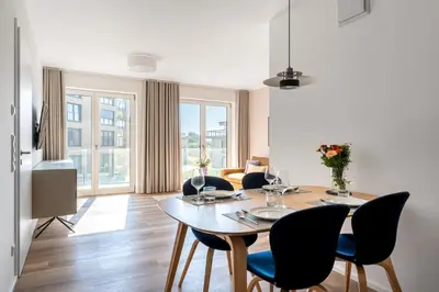Ein Sitzbereich in der Unterkunft Ferienwohnung Lichtblick