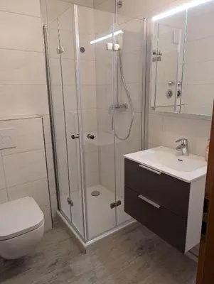 Ein Badezimmer in der Unterkunft Nige Ooge FeWo 9