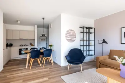Küche/Küchenzeile in der Unterkunft Ferienwohnung Meerloft