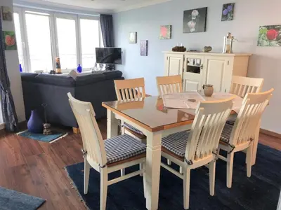 Küche/Küchenzeile in der Unterkunft Haus Seeterrassen, App 25
