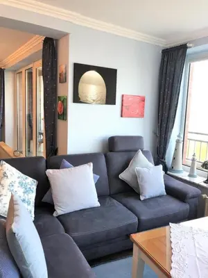 Ein Sitzbereich in der Unterkunft Haus Seeterrassen, App 25