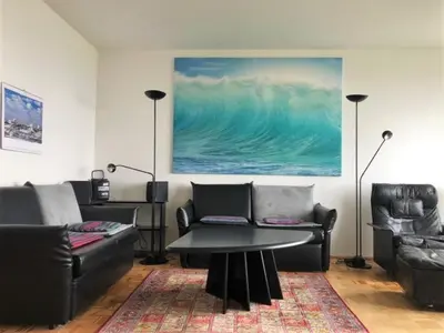Ein Sitzbereich in der Unterkunft Haus Seeterrassen, App 14