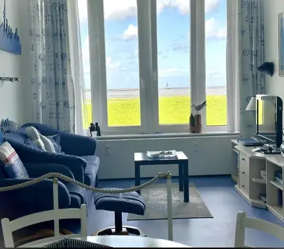 Ein Sitzbereich in der Unterkunft Haus Seeterrassen, App 06