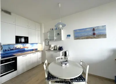 Küche/Küchenzeile in der Unterkunft Haus Seeterrassen, App 06
