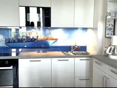 Küche/Küchenzeile in der Unterkunft Haus Seeterrassen, App 06