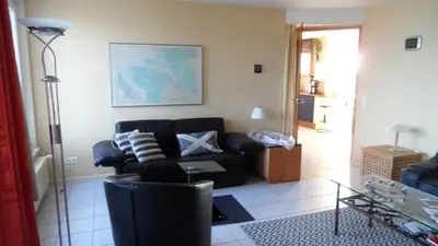 Ein Sitzbereich in der Unterkunft Haus Seeterrassen, App 28