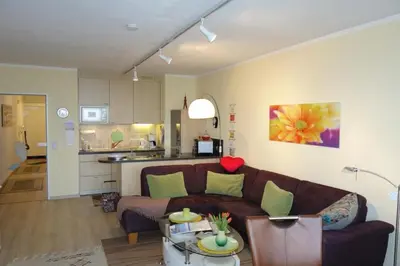 Küche/Küchenzeile in der Unterkunft Residenz Adolfstr6 a 12 - Ferienwohnung 2 Zimmer Seeblick