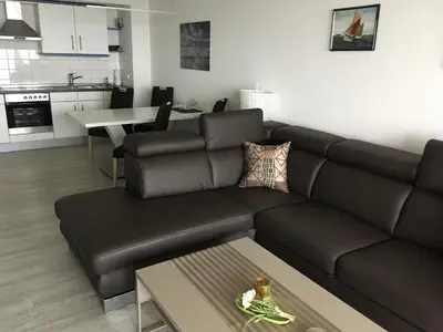 Küche/Küchenzeile in der Unterkunft Haus Nordseeblick, App 26