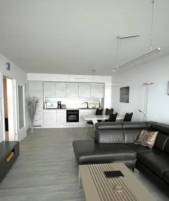 Küche/Küchenzeile in der Unterkunft Haus Nordseeblick, App 26