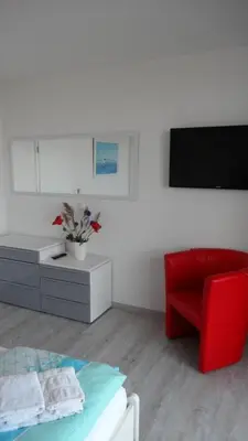TV/Unterhaltungsangebot in der Unterkunft Haus Nordseeblick, App 26