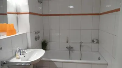 Ein Badezimmer in der Unterkunft Haus Nordseeblick, App 26