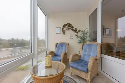 Ein Sitzbereich in der Unterkunft KurparkResidenz 211 B Ferienwohnung 2 Zimmer Wellnessbereich