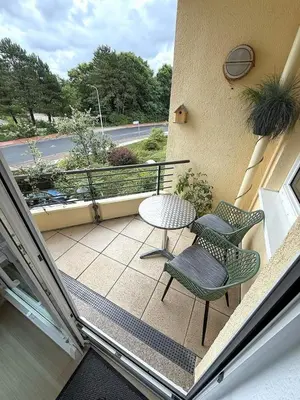 Ein Balkon oder eine Terrasse in der Unterkunft Kurpark Residenz, App 104