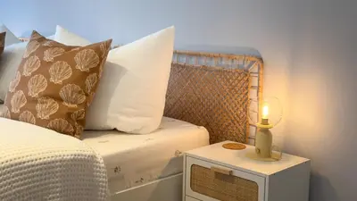 Ein Bett oder Betten in einem Zimmer der Unterkunft Haus Frauenpreiss Whg 57 KüstenNest