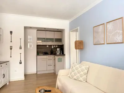 Küche/Küchenzeile in der Unterkunft Haus Frauenpreiss Whg 57 KüstenNest