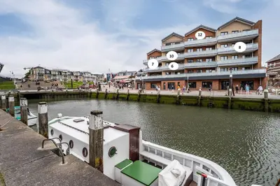 Blick auf einen Fluss in der Nähe der Ferienwohnung