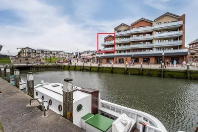 Blick auf einen Fluss in der Nähe der Ferienwohnung