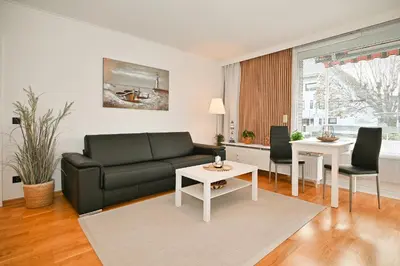 Ein Sitzbereich in der Unterkunft Ferienwohnung Louis