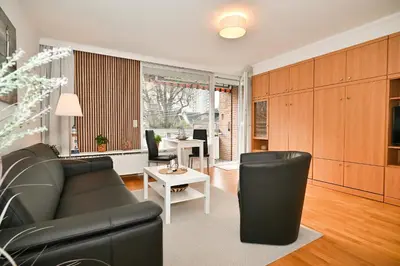 Ein Sitzbereich in der Unterkunft Ferienwohnung Louis