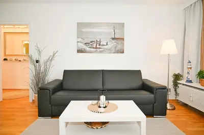 Ein Sitzbereich in der Unterkunft Ferienwohnung Louis