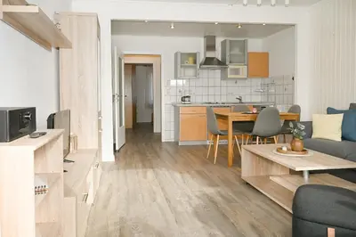 Küche/Küchenzeile in der Unterkunft Wohnung Knütt