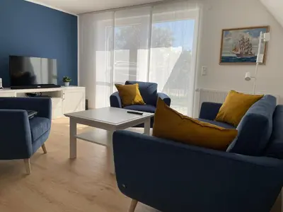 TV/Unterhaltungsangebot in der Unterkunft Nordsee Ferienhaus Gezeiten