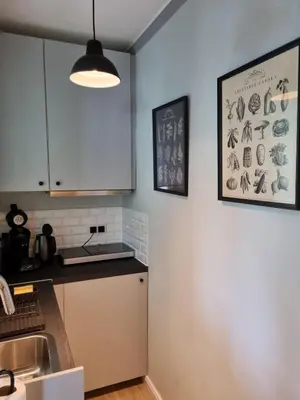 Küche/Küchenzeile in der Unterkunft Ferienwohnung Zuhause Liebdolph