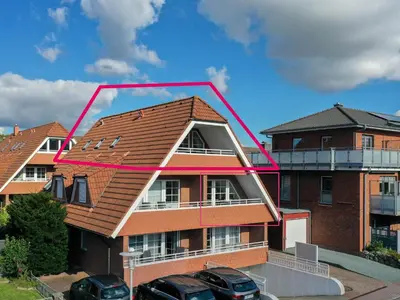 Das Gebäude in dem sich die Ferienwohnung befindet