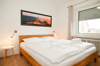 Ein Bett oder Betten in einem Zimmer der Unterkunft Strandkoje Büsum