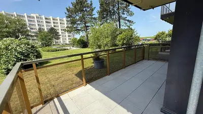 Ein Balkon oder eine Terrasse in der Unterkunft Haus Jan am Strand App WattenGlück