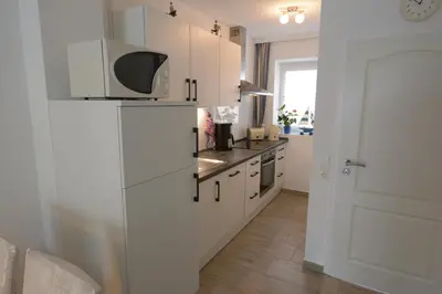 Küche/Küchenzeile in der Unterkunft Ferienwohnung Meeresidyll