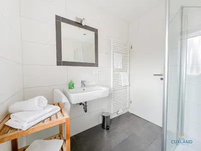Ein Badezimmer in der Unterkunft Residenz Liegeplatz