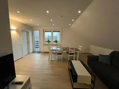 Ein Sitzbereich in der Unterkunft HörnQuartier - modern eingerichtete Ferienwohnung - Familienfreundlich, ideal auch für Geschäftskunden